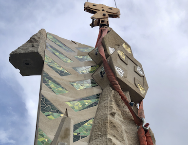 Es col·loca el tambor del primer nivell del terminal de la torre de Lluc