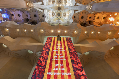 Celebració de Sant Jordi a la Sagrada Família